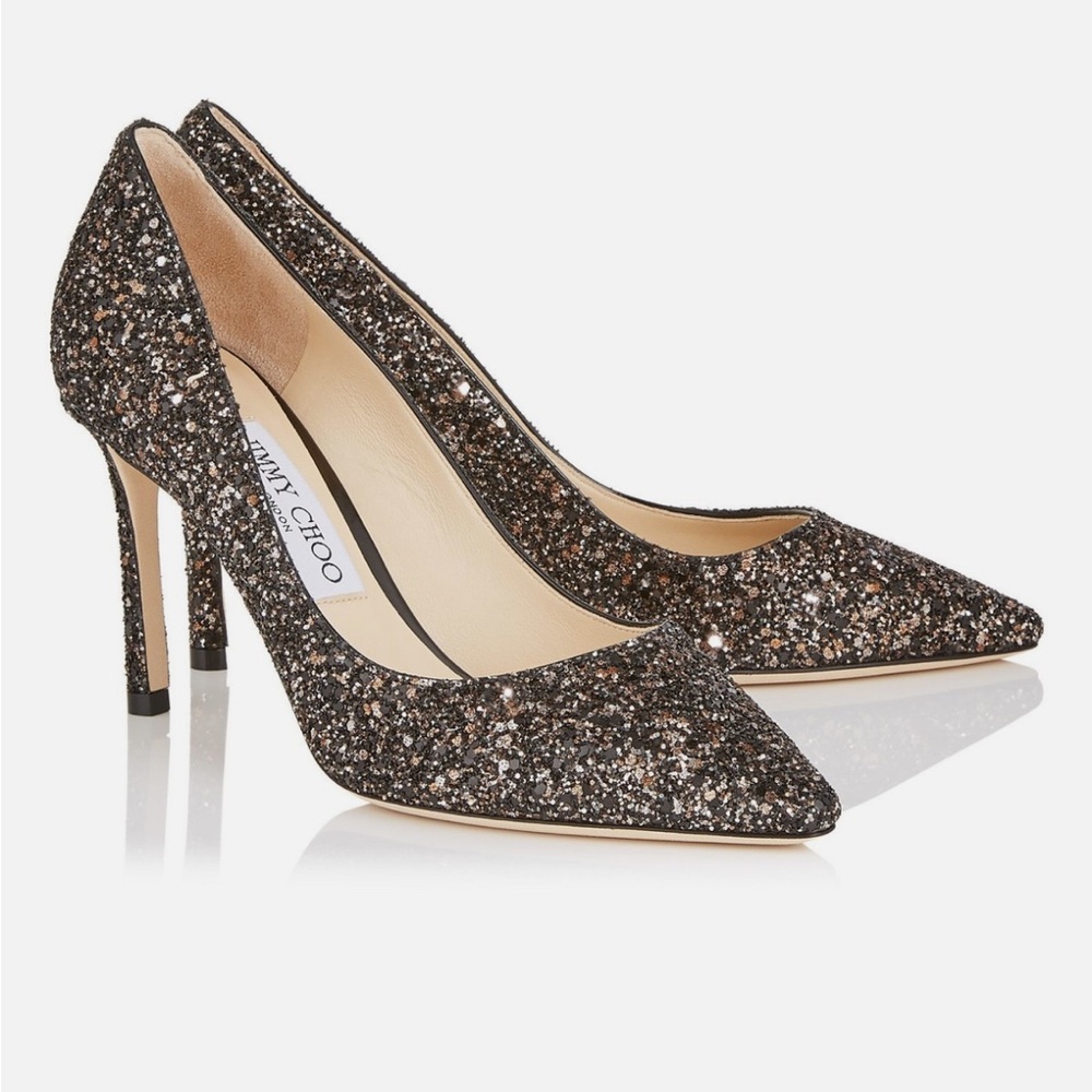 Jimmy Choo Romy 100 size 40.5 - Gold mix star - new with box